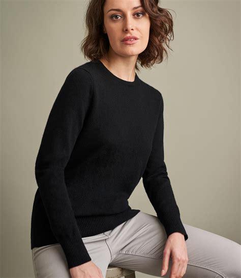 ysl crew neck sweater full black|crewneck sweater in cashmere, wool and silk .